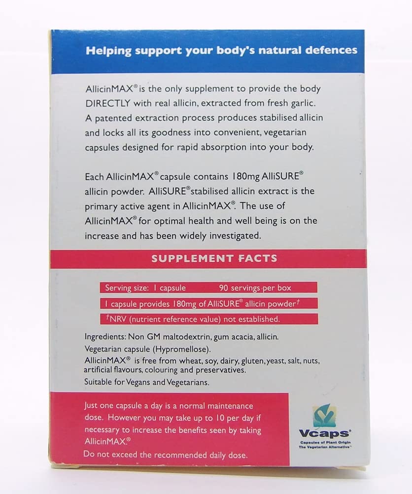 ALLICINMAX Allicin Max 100% Pure Allicin Capsules 180