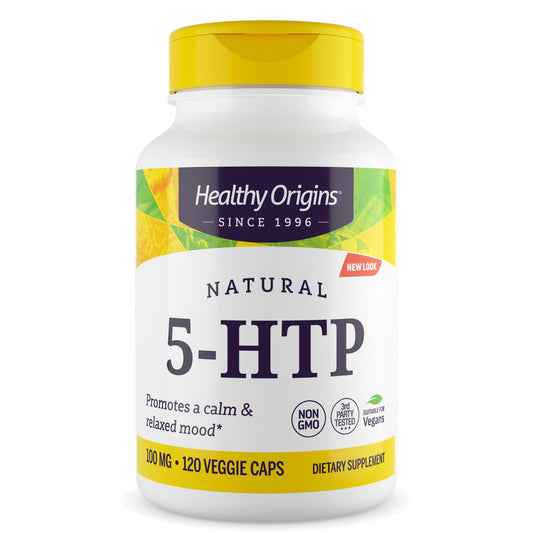 Healthy Origins 5-HTP 100 mg Capsules, 120 Count