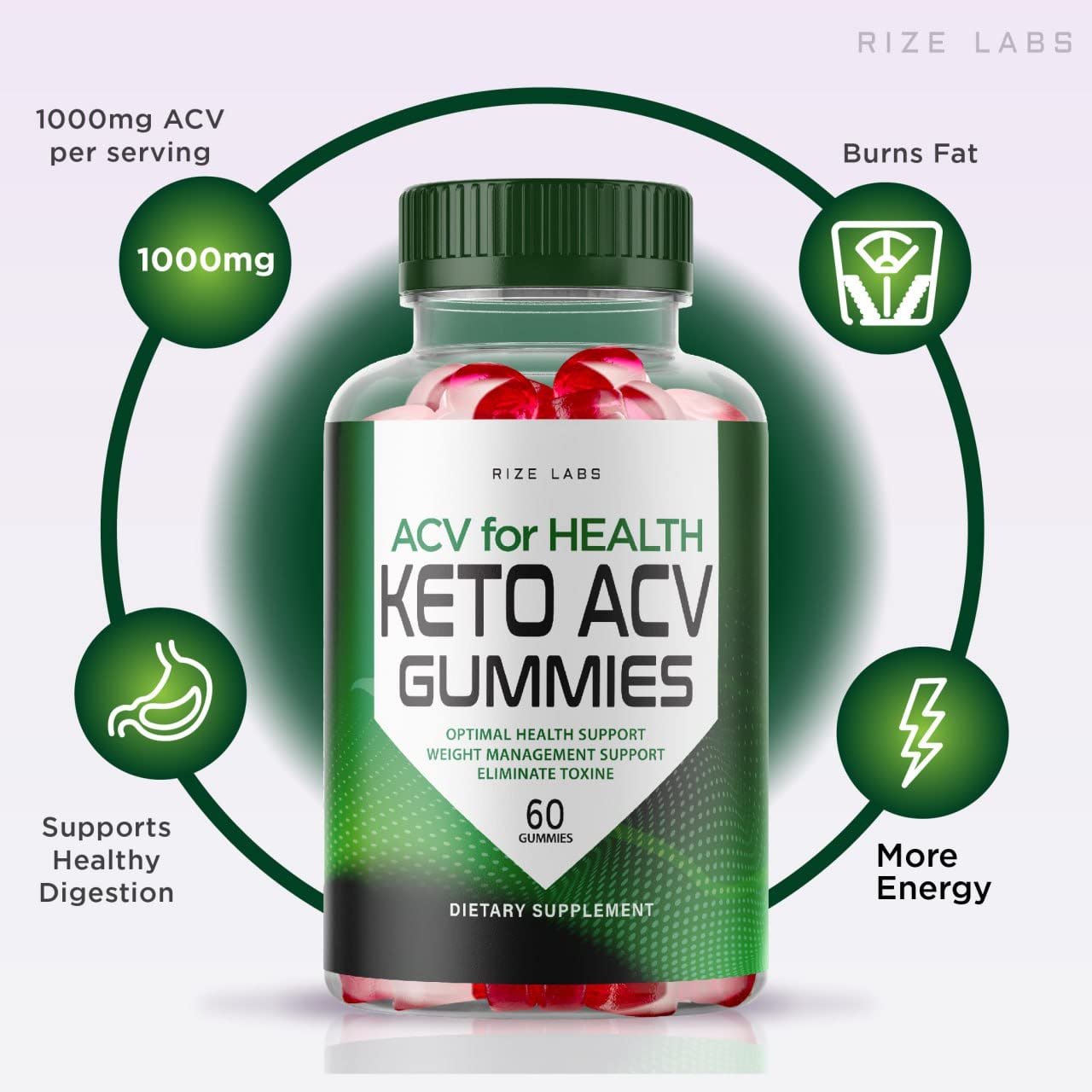Rize Labs ACV for Health Keto Gummies 60