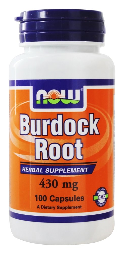 NOW Foods Burdock Root 430 mg Capsules, 100 Capsules