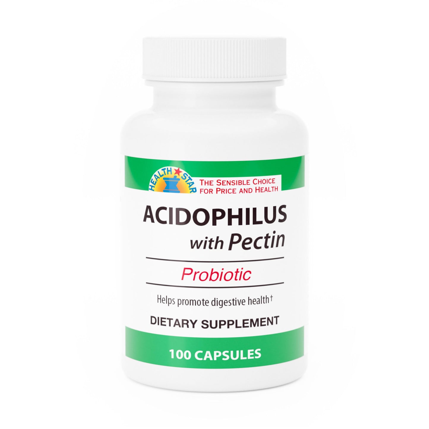 GeriCare Acidophilus with Pectin Probiotic Capsules, 100 Capsules