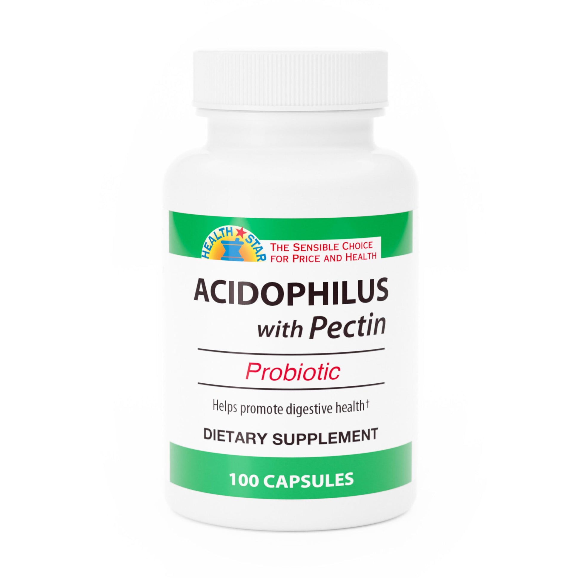 GeriCare Acidophilus with Pectin Probiotic Capsules, 100 Capsules