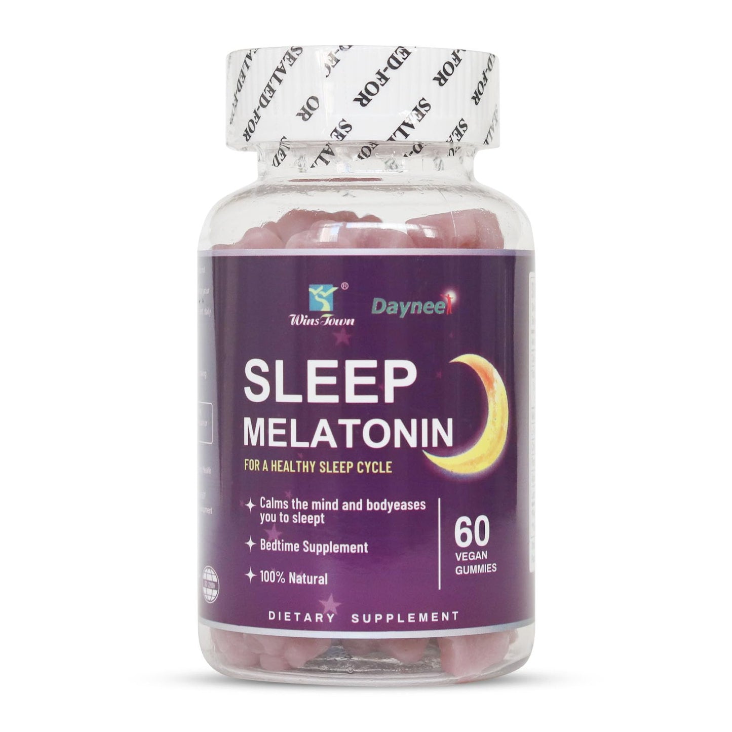 Wins Town Sleep Melatonin Gummies 5mg, 60 Count
