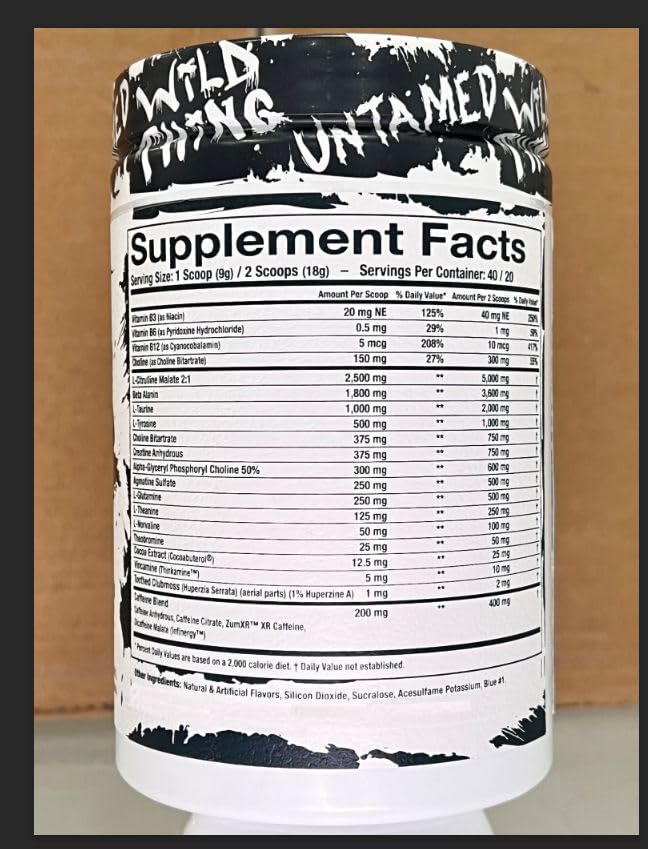 Assault Labs Wild Thing Pre Workout Powder, 12.7 Ounce (Pack of 1)