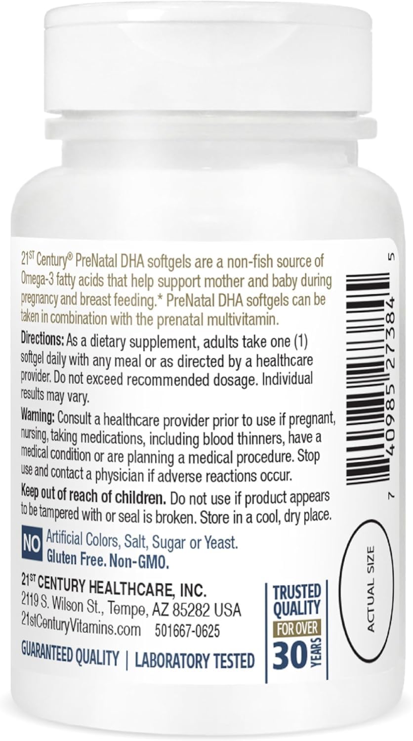21st Century PreNatal DHA Softgels, 90 Softgels