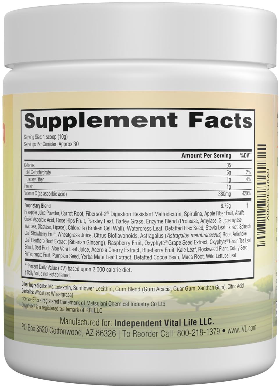 IVL All Day Energy Greens Powder 1 Count