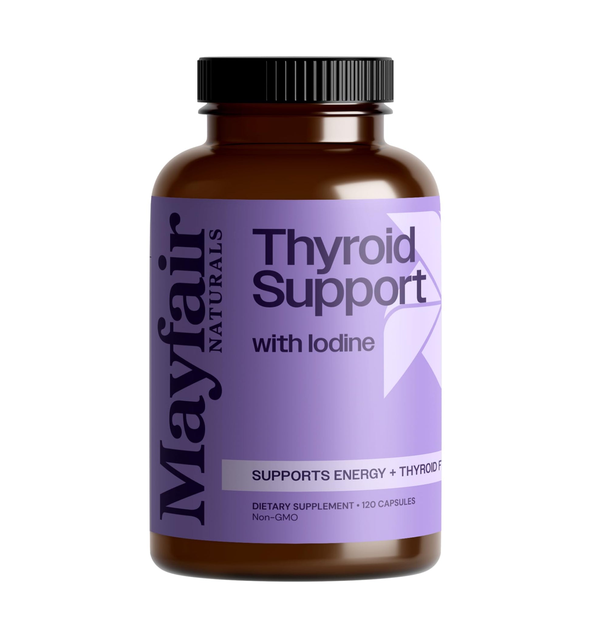 Mayfair Naturals Thyroid Support with Iodine, 120-Count Capsules