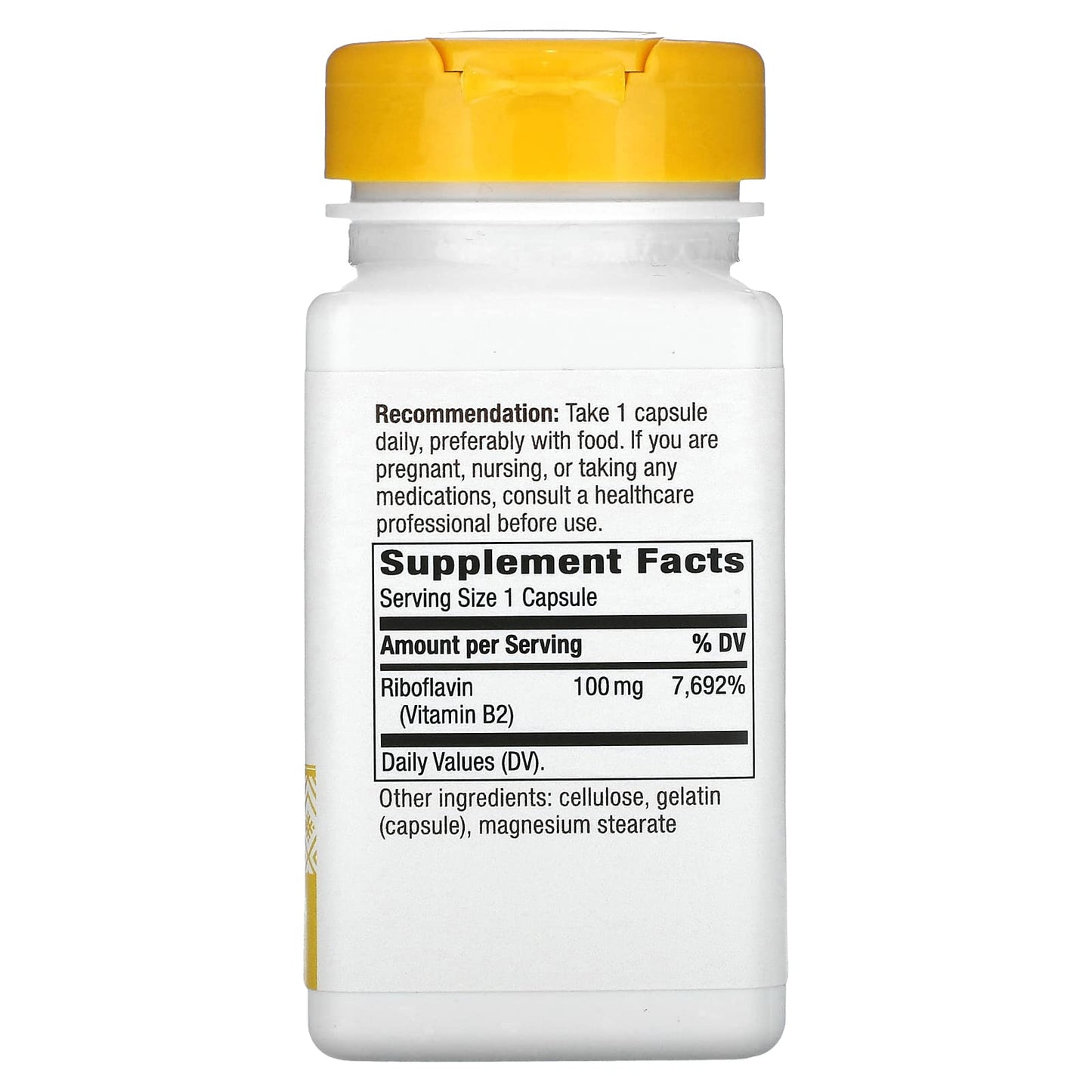 Nature's Way Vitamin B2 Riboflavin 100 mg Capsules, 200 Capsules