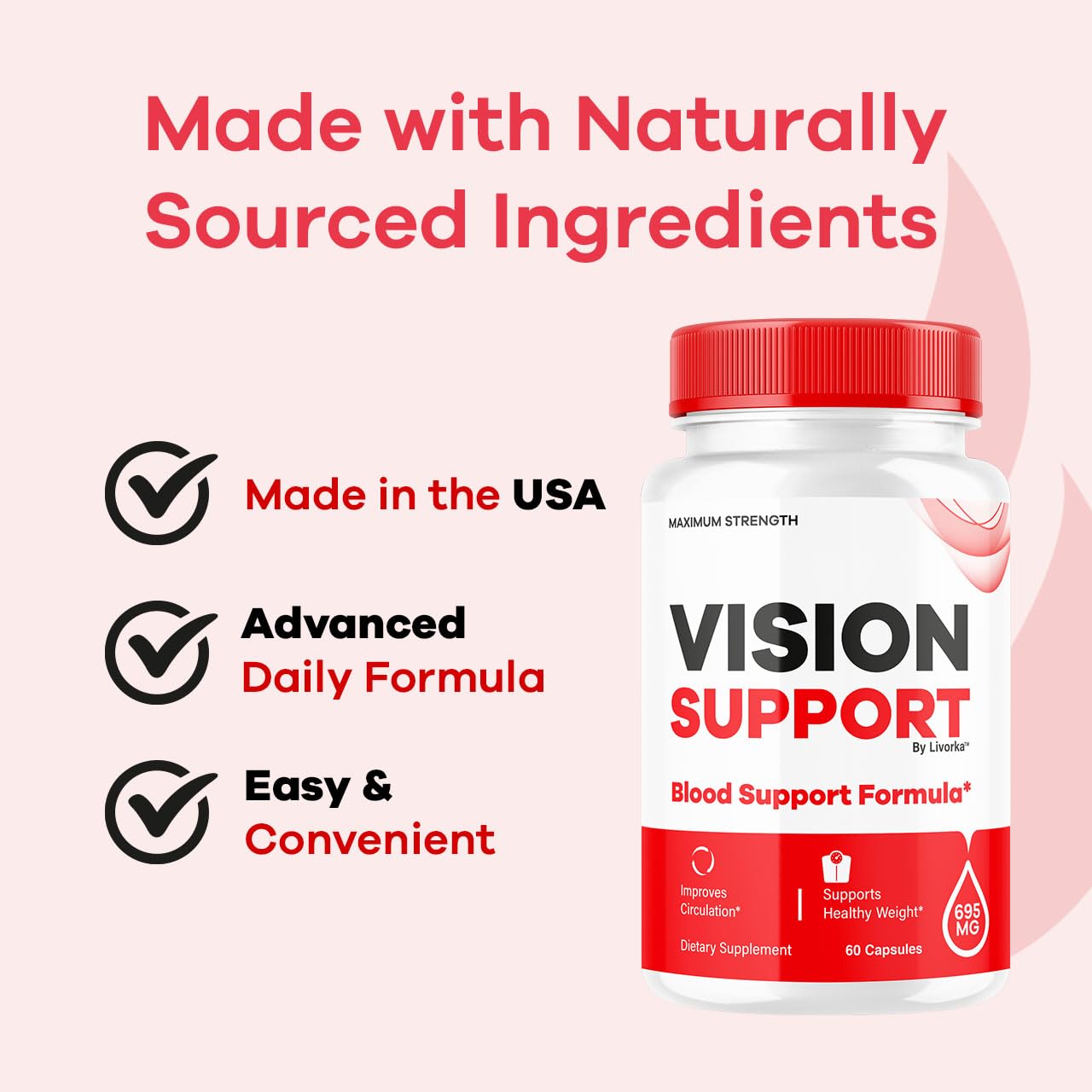 LIVORKA Vision Support Capsules, 60 Count