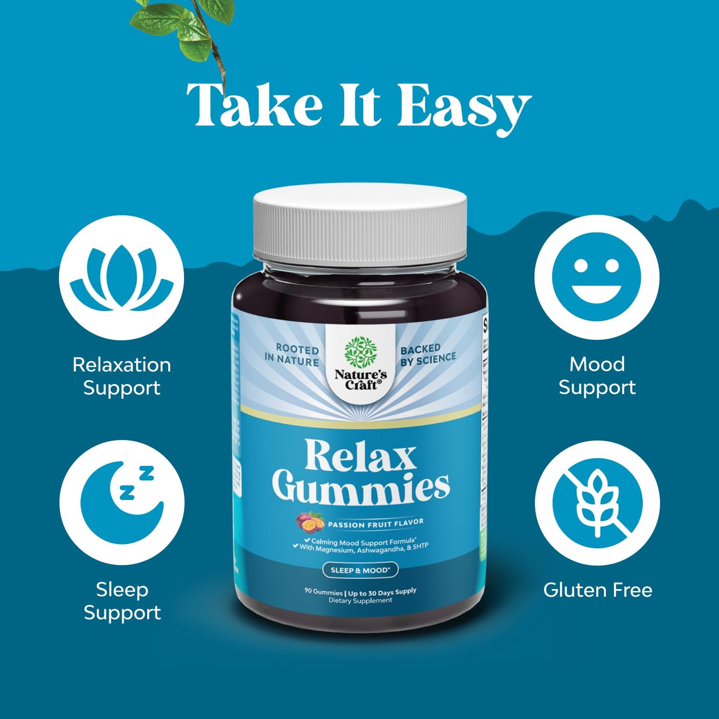 Natures Craft Calming Gummies for Adults with Ashwagandha and Magnesium 270 Count