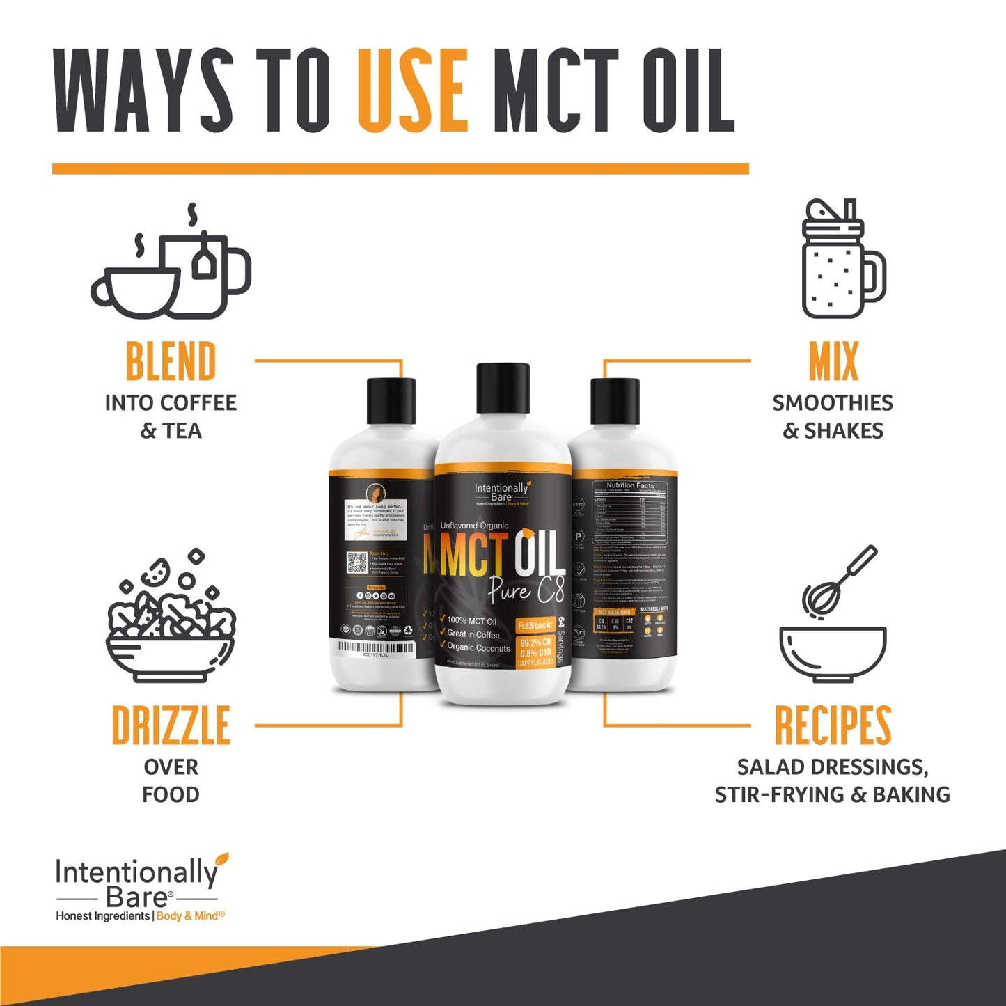 Intentionally Bare MCT Oil Powder Bundle, 2-Pack