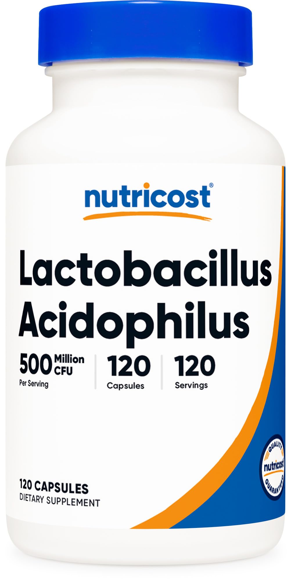 Nutricost Lactobacillus Acidophilus 500 Million CFU Per Serving Capsule, 120 Count