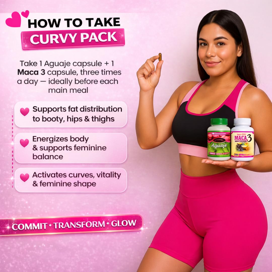 Generic Curvy Pack Aguaje + Maca Capsule, 100 Count