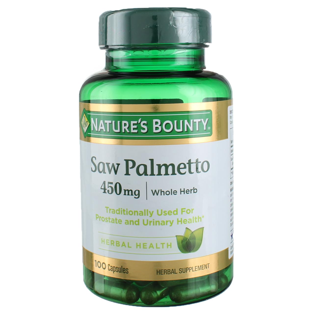 Nature's Bounty Saw Palmetto 450 mg Capsule, 100 Capsules