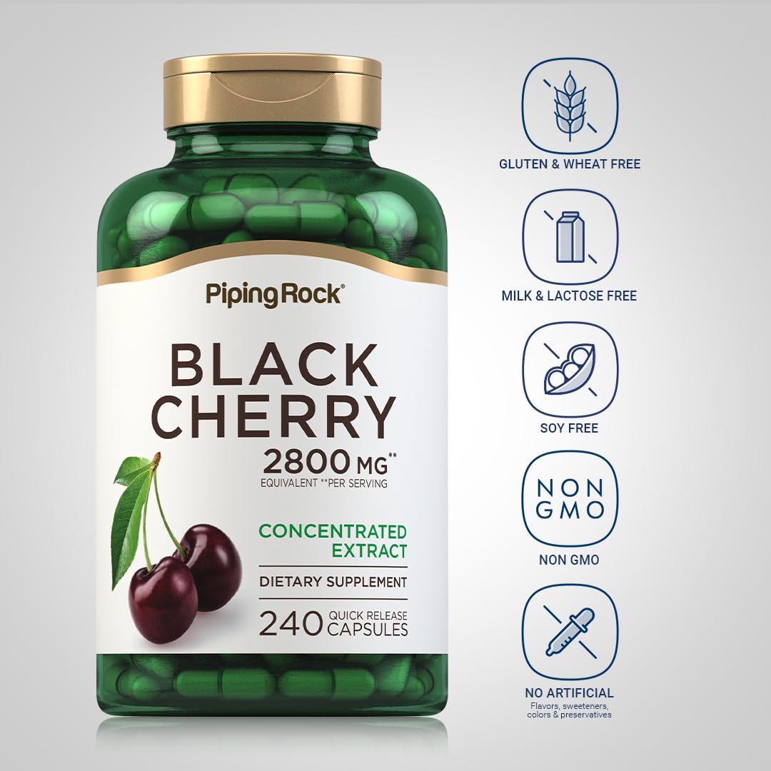 Piping Rock Black Cherry Extract Concentrate Capsules 240