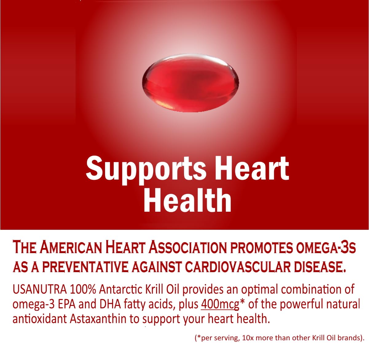 USANUTRA Antarctic Krill Oil Softgels, 60 Count