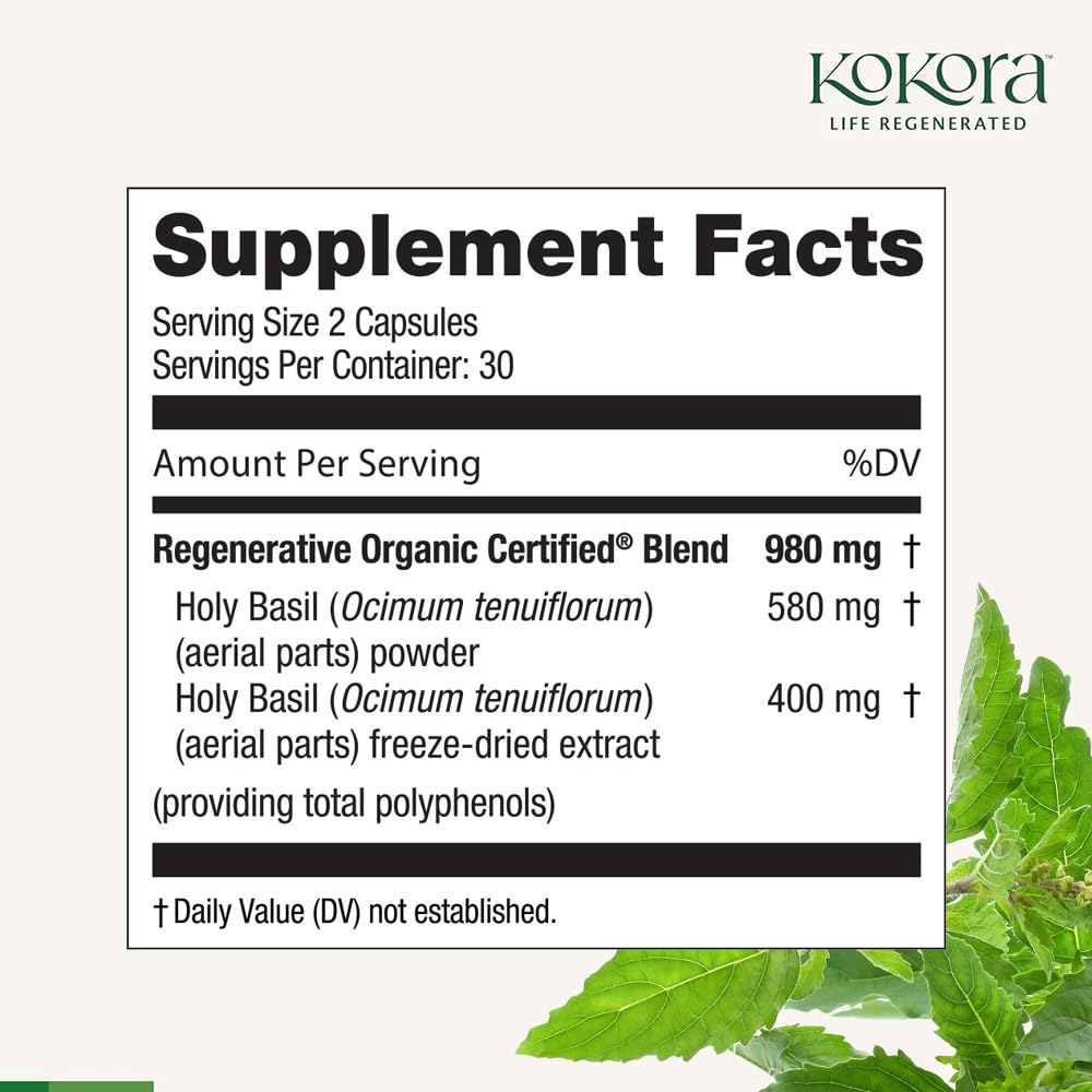 kokora Regenerative Holy Basil Capsule 60 Capsules