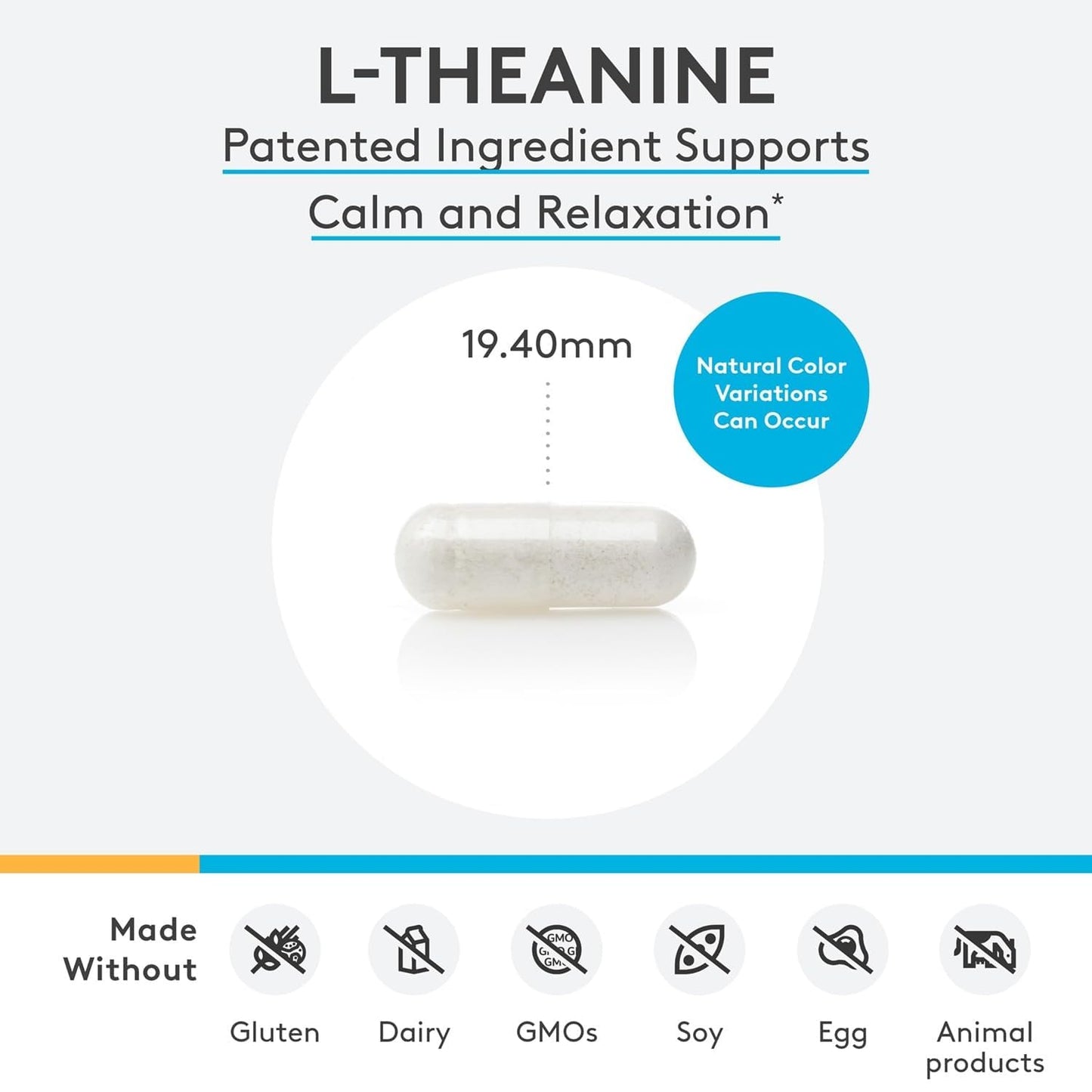 XYMOGEN L-Theanine Suntheanine Relaxation, Focus & Stress Support Capsules, 60 Count