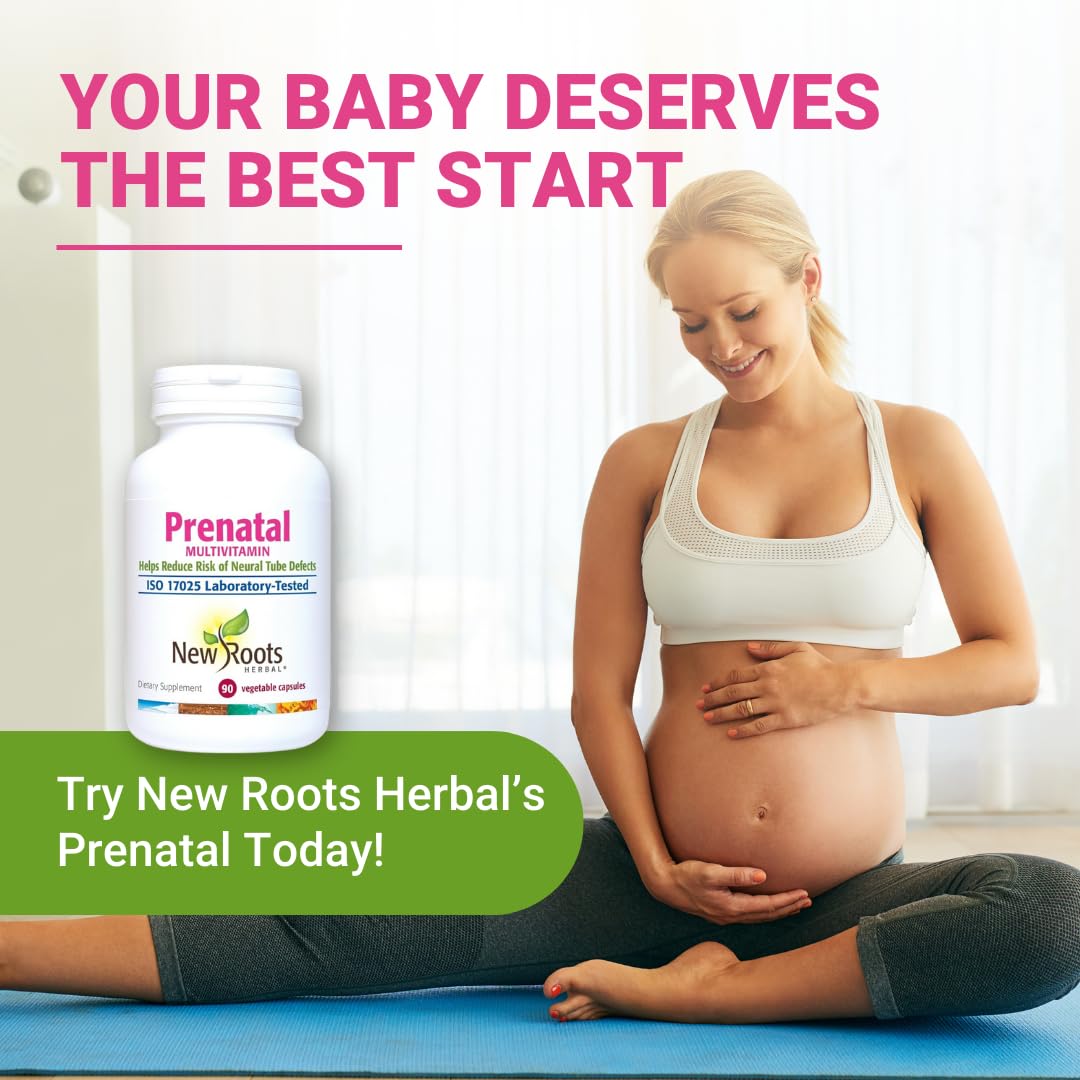 NEW ROOTS HERBAL Prenatal Multivitamin Capsules 90 Count