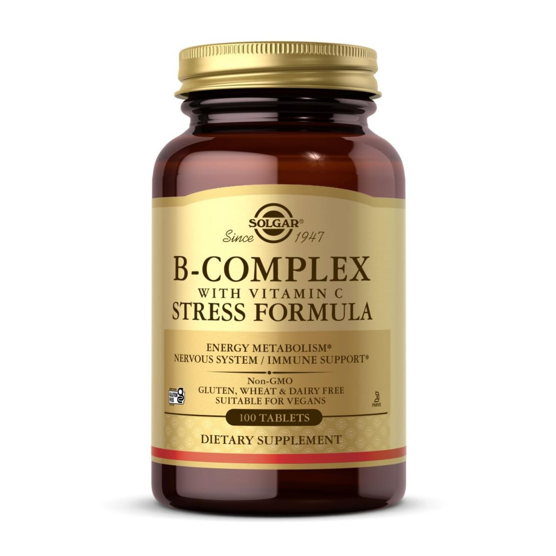 Solgar B-Complex with Vitamin C Tablets 100 Count