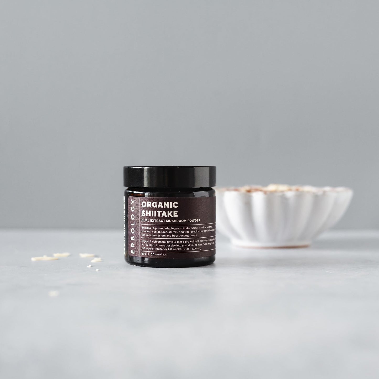 Erbology Organic Shiitake Dual Extract Powder 1 Ounce