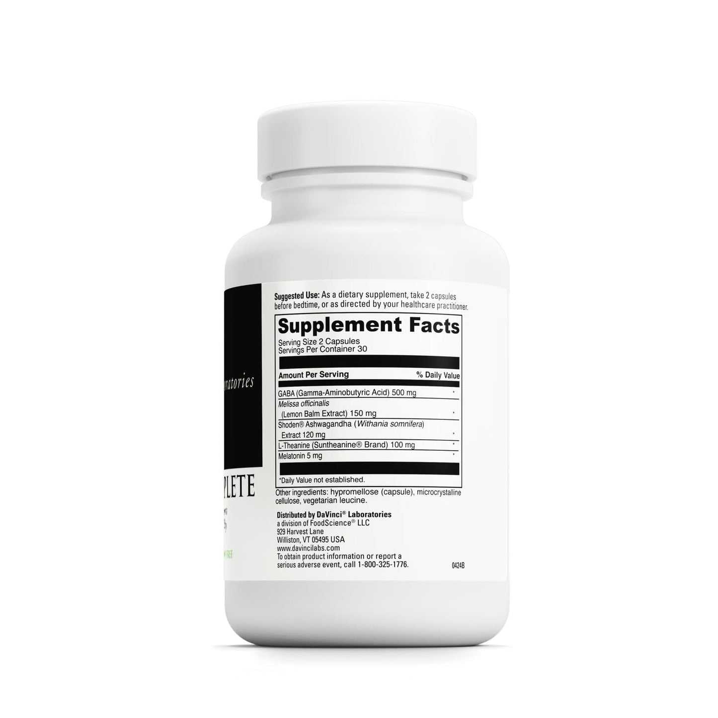 DAVINCI Sleep Complete 60 Vegetarian Capsules