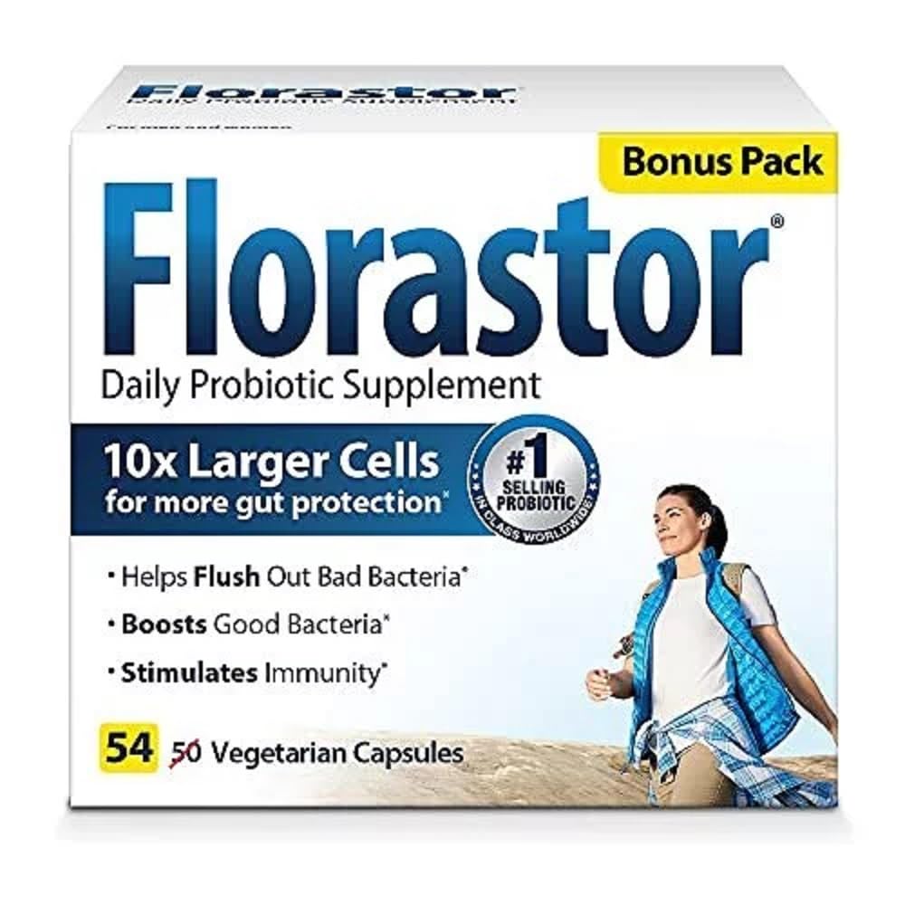 Florastor Daily Probiotic Capsule for Women and Men, 54 Count