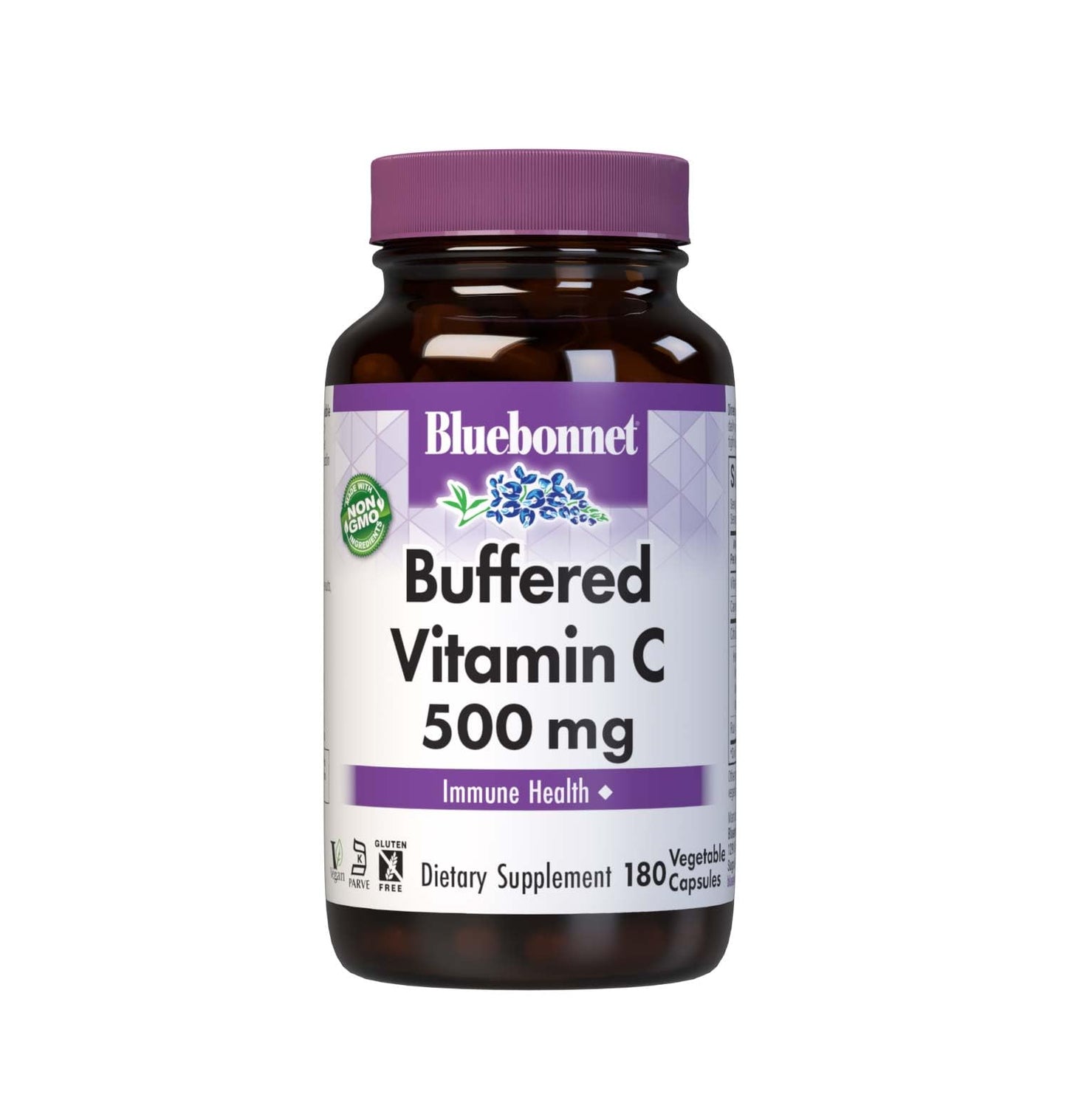 BlueBonnet Buffered Vitamin C-500 mg Calcium Ascorbate Capsule, 180 Count