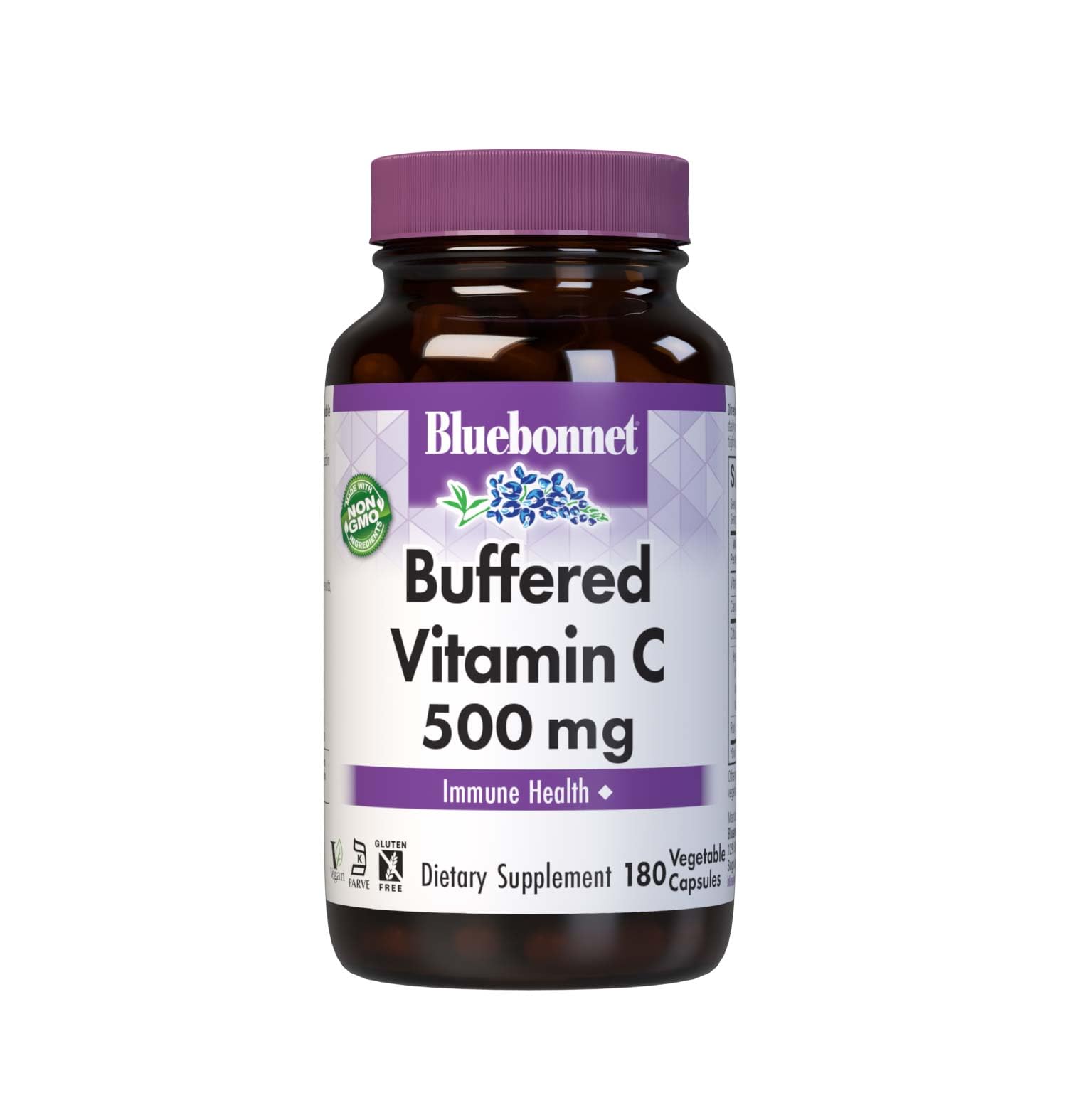 BlueBonnet Buffered Vitamin C-500 mg Calcium Ascorbate Capsule, 180 Count