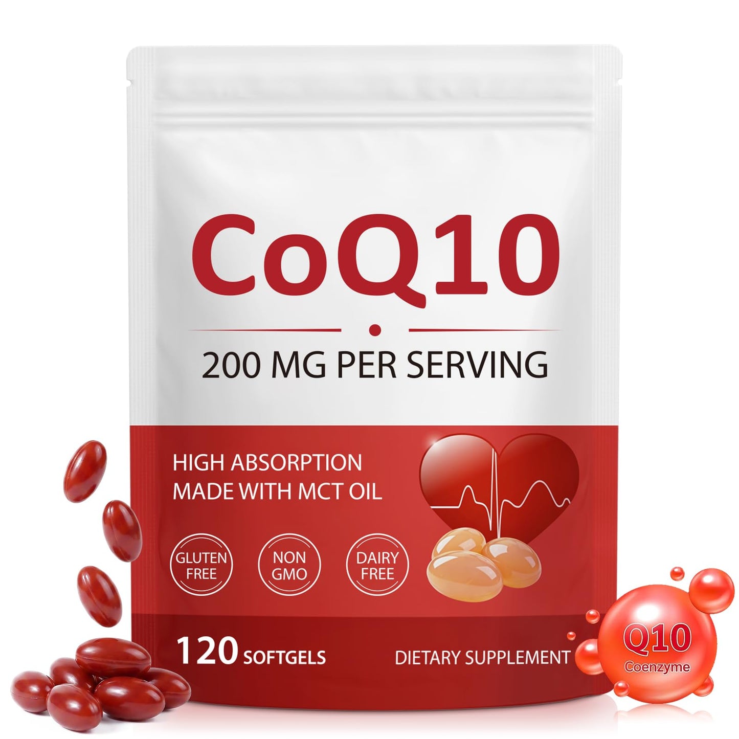 J&H Jasmine&Hyacinth CoQ10 200mg Softgels 120 Count
