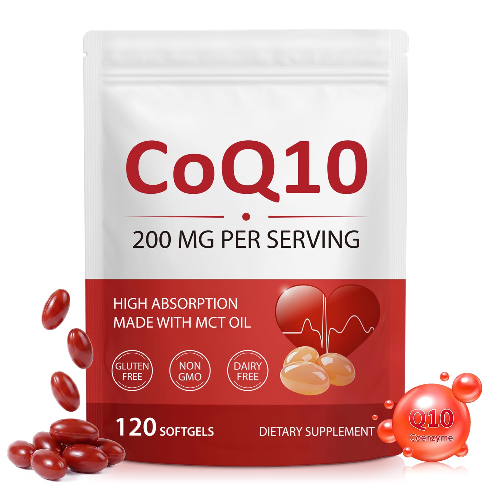 J&H Jasmine&Hyacinth CoQ10 200mg Softgels 120 Count