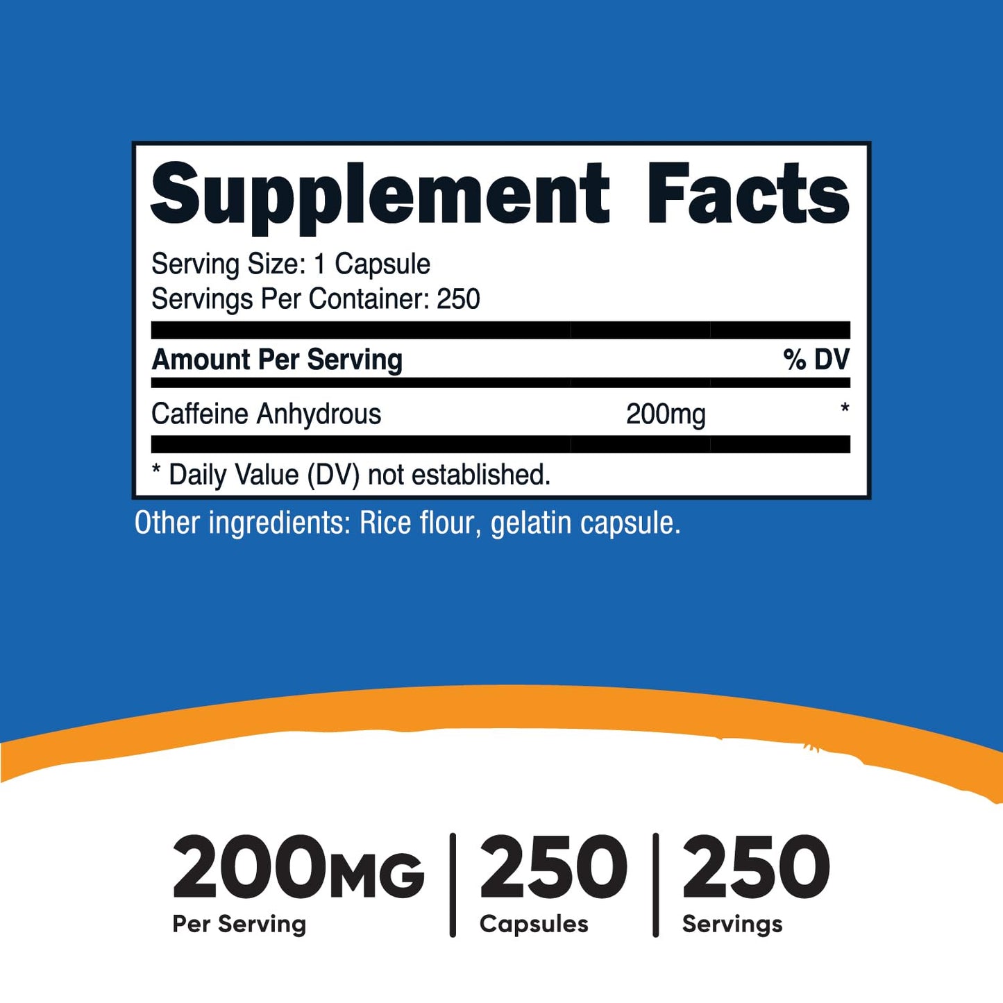 Nutricost Caffeine Pills Capsule 250 Count