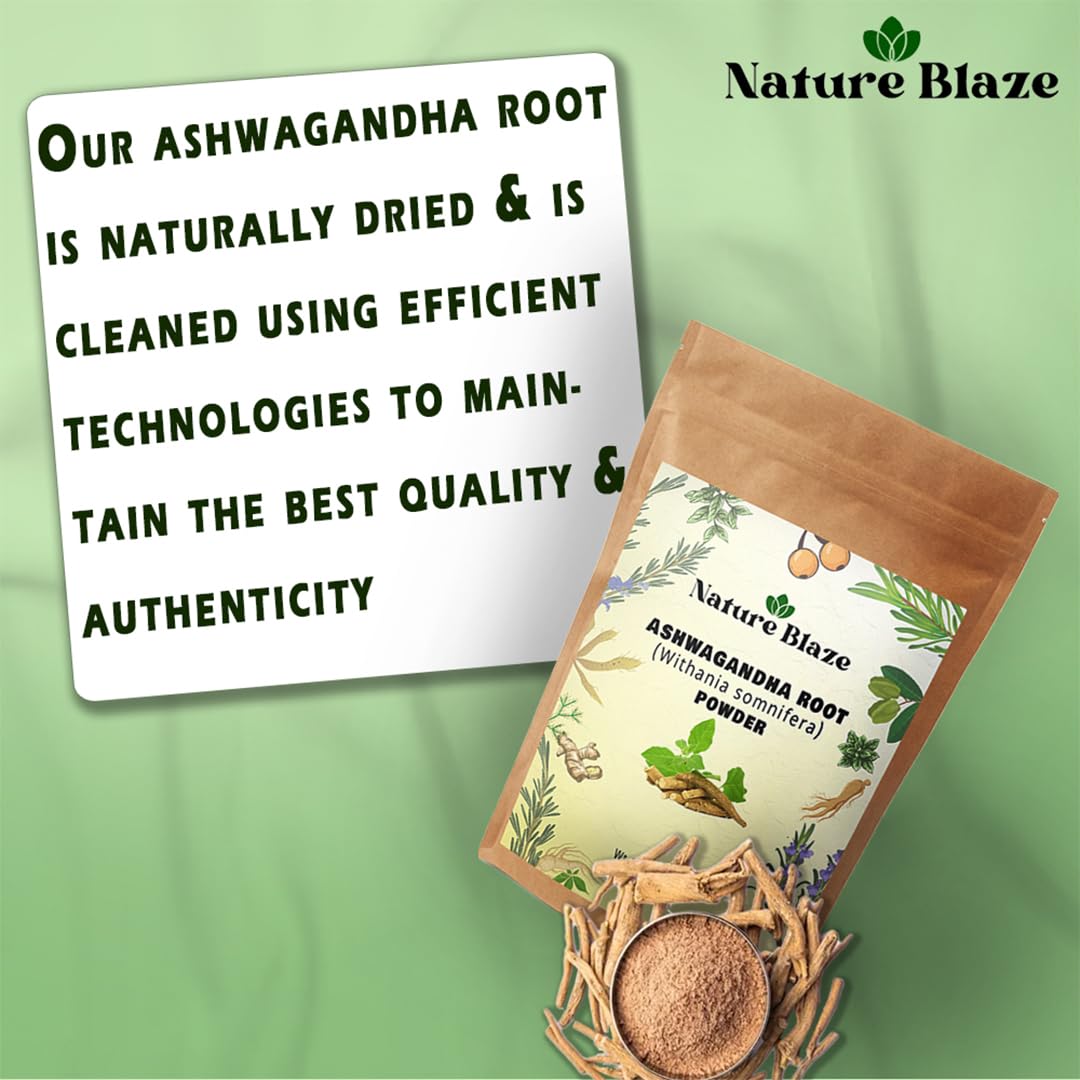 Nature Blaze Ashwagandha Root Powder, 4 Oz (Pack of 1)
