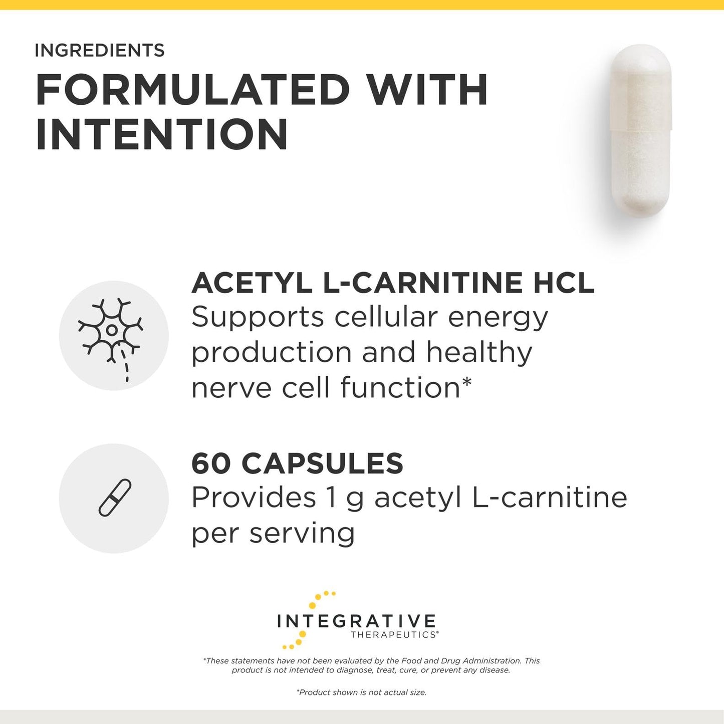 Integrative Therapeutics Acetyl L-Carnitine Capsule, 60 Capsules