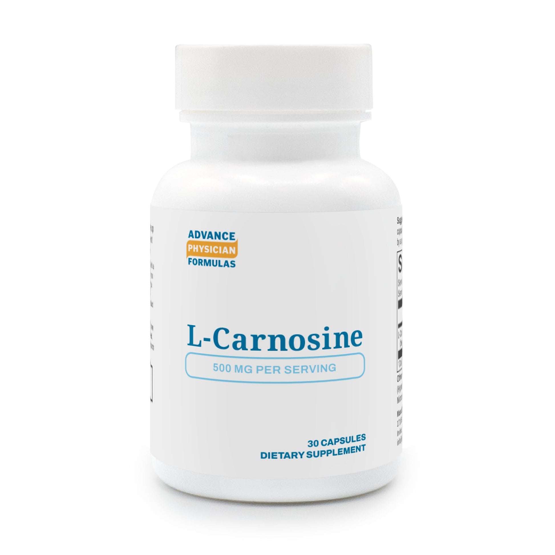Advance Physician Formulas L Carnosine Supplement 500 Mg Vegetable Capsules, 30 Count