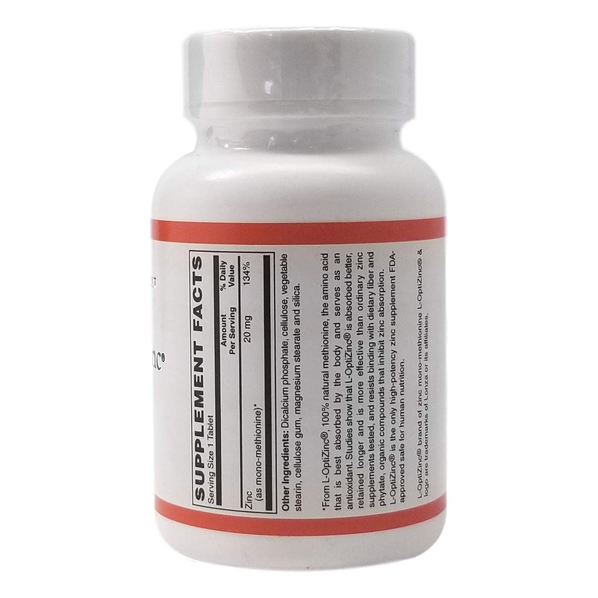 Holistic Health International, LLC L-OPTIZINC 100 Tablets