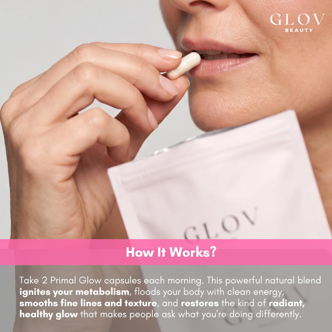 Glov Beauty Ultimate Primal Glow Grass-Fed Beef Organ Supplement Capsule, 60 Capsules