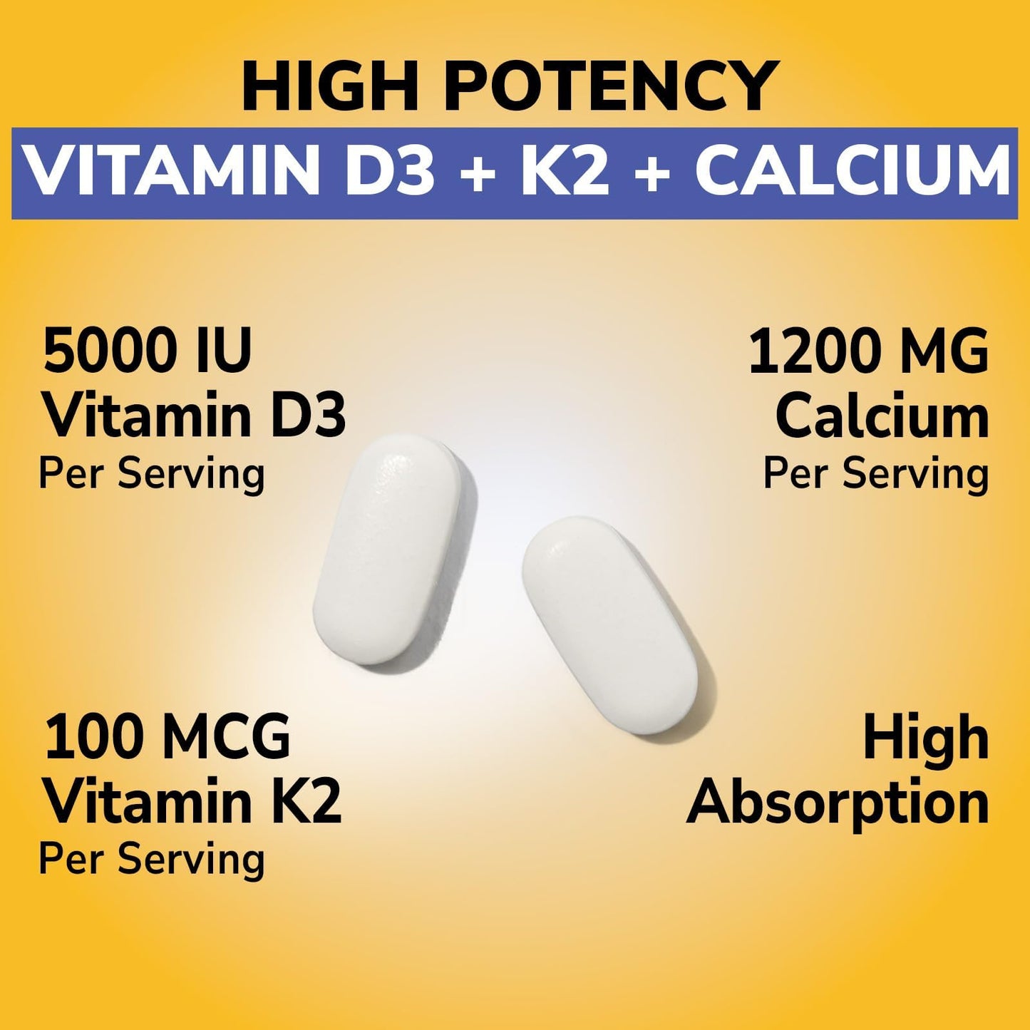 Vitalibre D3 K2 Calcium Supplement Tablet, 60 Tablets