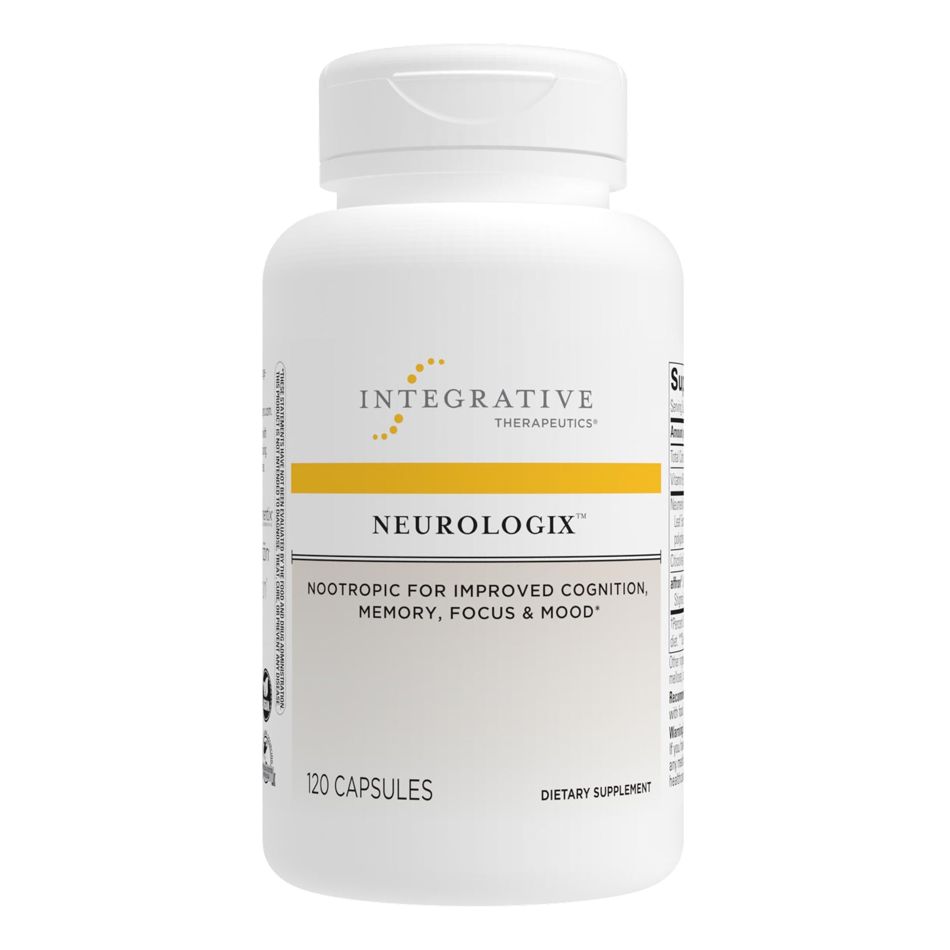 Integrative Therapeutics Neurologix with Saffron and CDP-Choline Nootropic for Brain Health, Focus and Memory Support, Vegan, Gluten-Free & Dairy-Free, Capsule, 120 Capsules