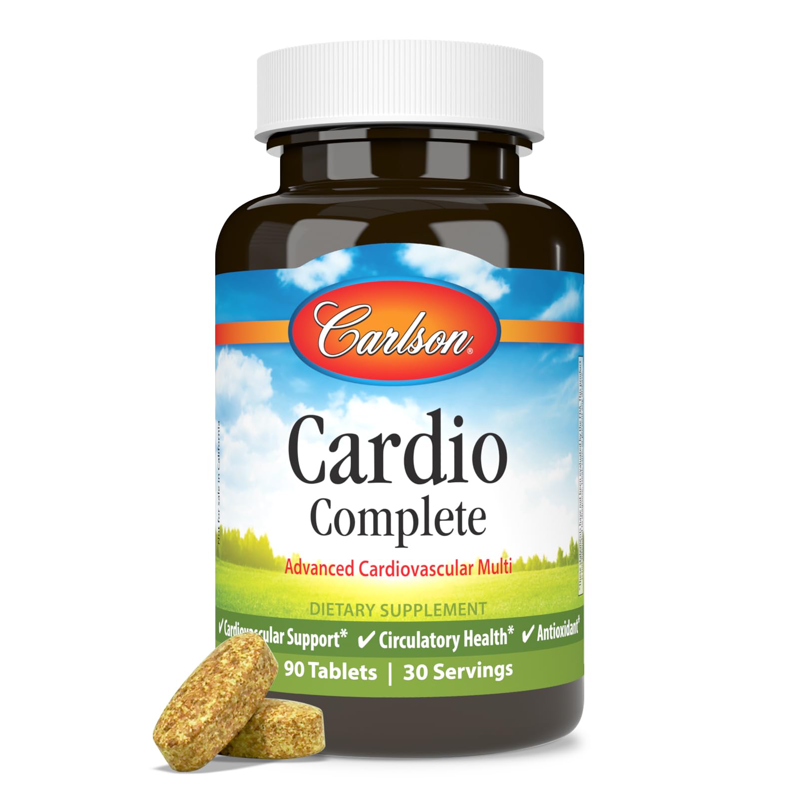 Carlson Cardio Complete Advanced Multivitamin Targeted Multivitamin Tablet 90 Count