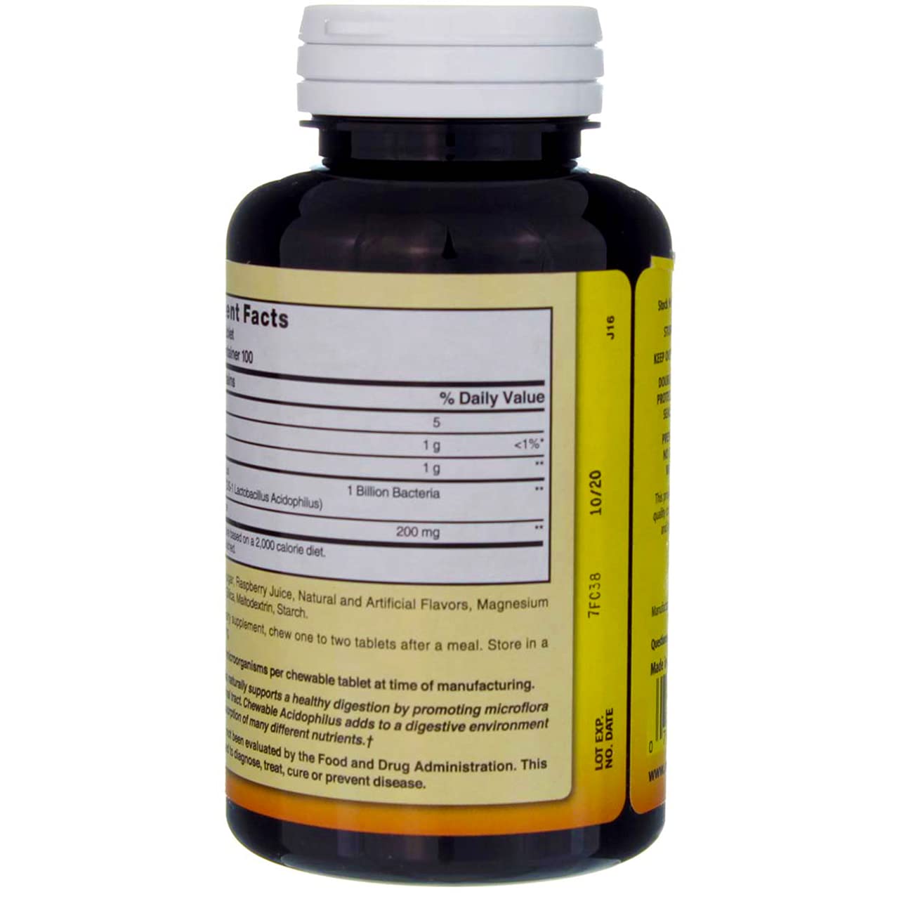 Nature's Blend Acidophilus Chewable Raspberry Flavor Tablets 600