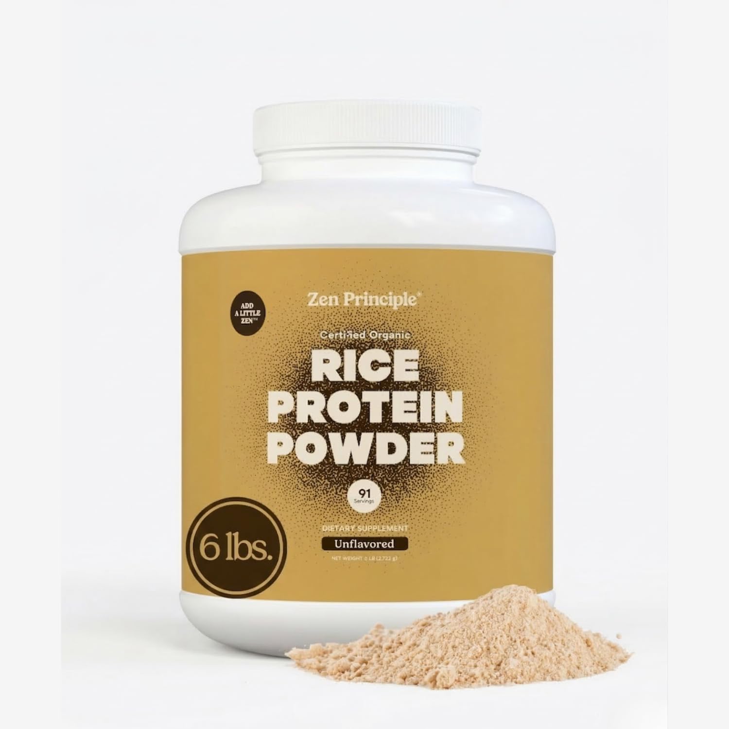 Zen Principle Organic Brown Rice Protein Powder 96 Servings