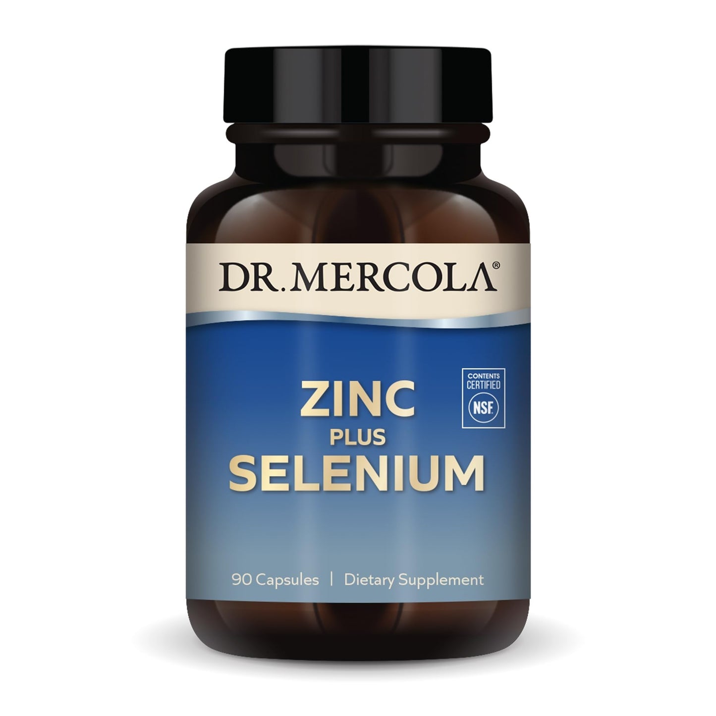 Dr. Mercola Zinc Plus Selenium - Mineral Blend Supplement, 90 Capsules