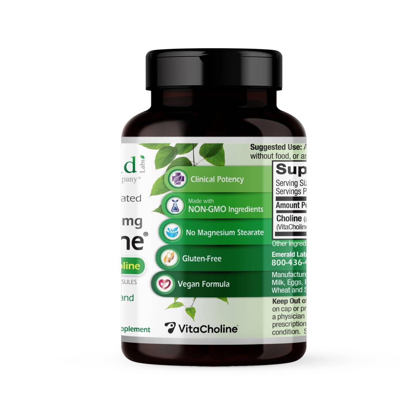 Emerald Labs VitaCholine 550 mg Capsule, 60 Count