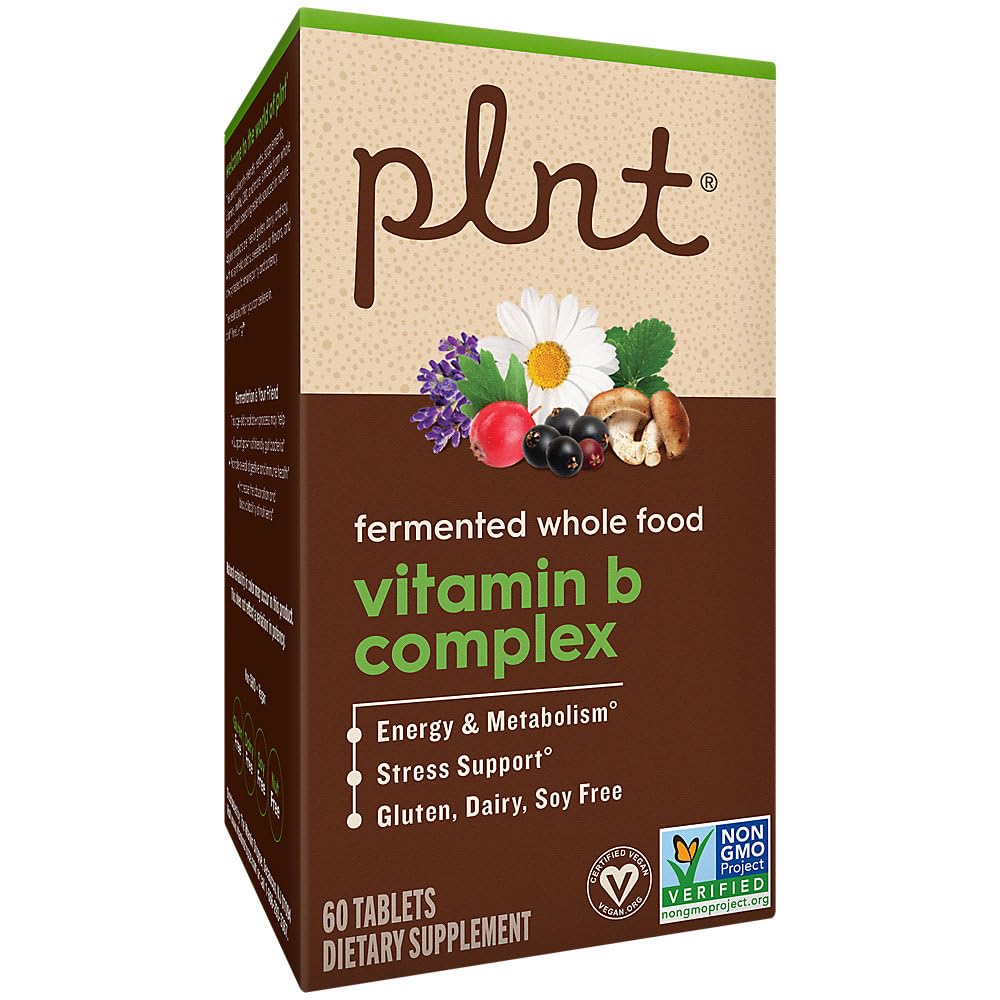 plnt Fermented Whole Food Vitamin B Complex Tablets 60
