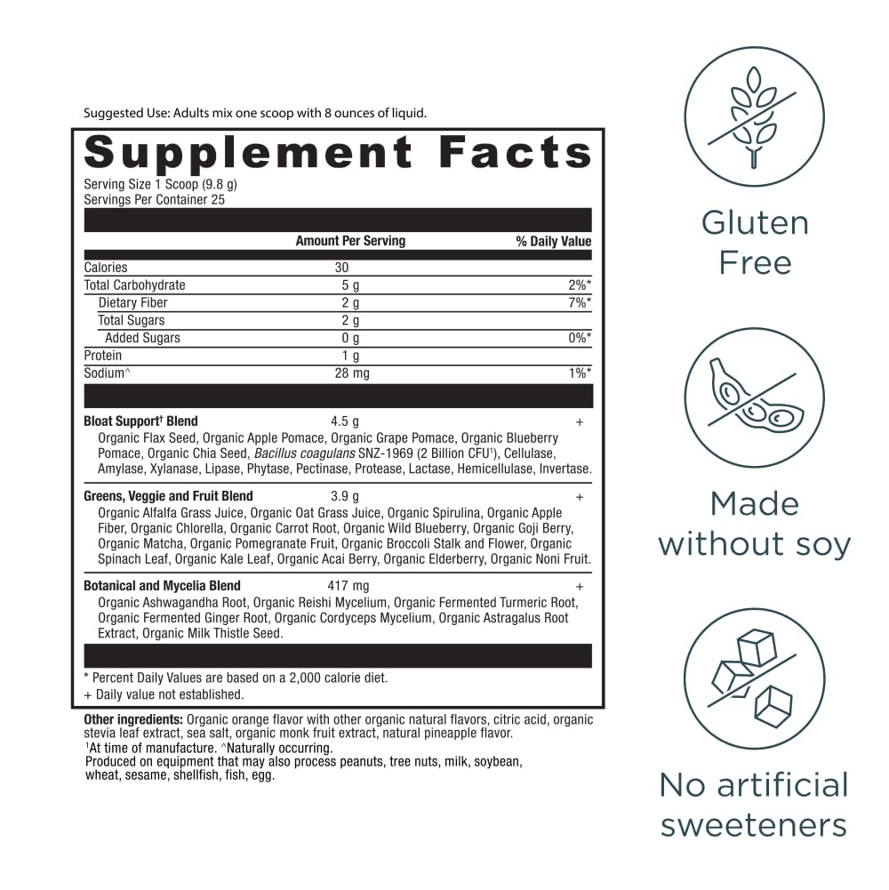 Ancient Nutrition Organic SuperGreens Powder 8.6 oz