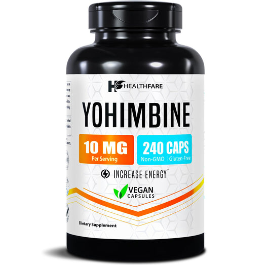 Healthfare Yohimbine HCL 10mg Capsules, 240 Count