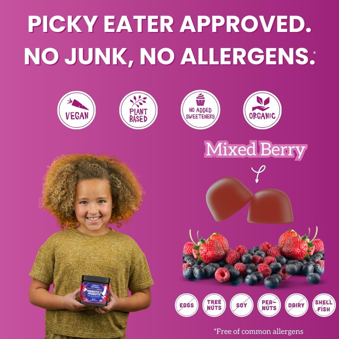 Llama Naturals Kids Multivitamin and Probiotic and Prebiotics Gummies, 150 Gummies