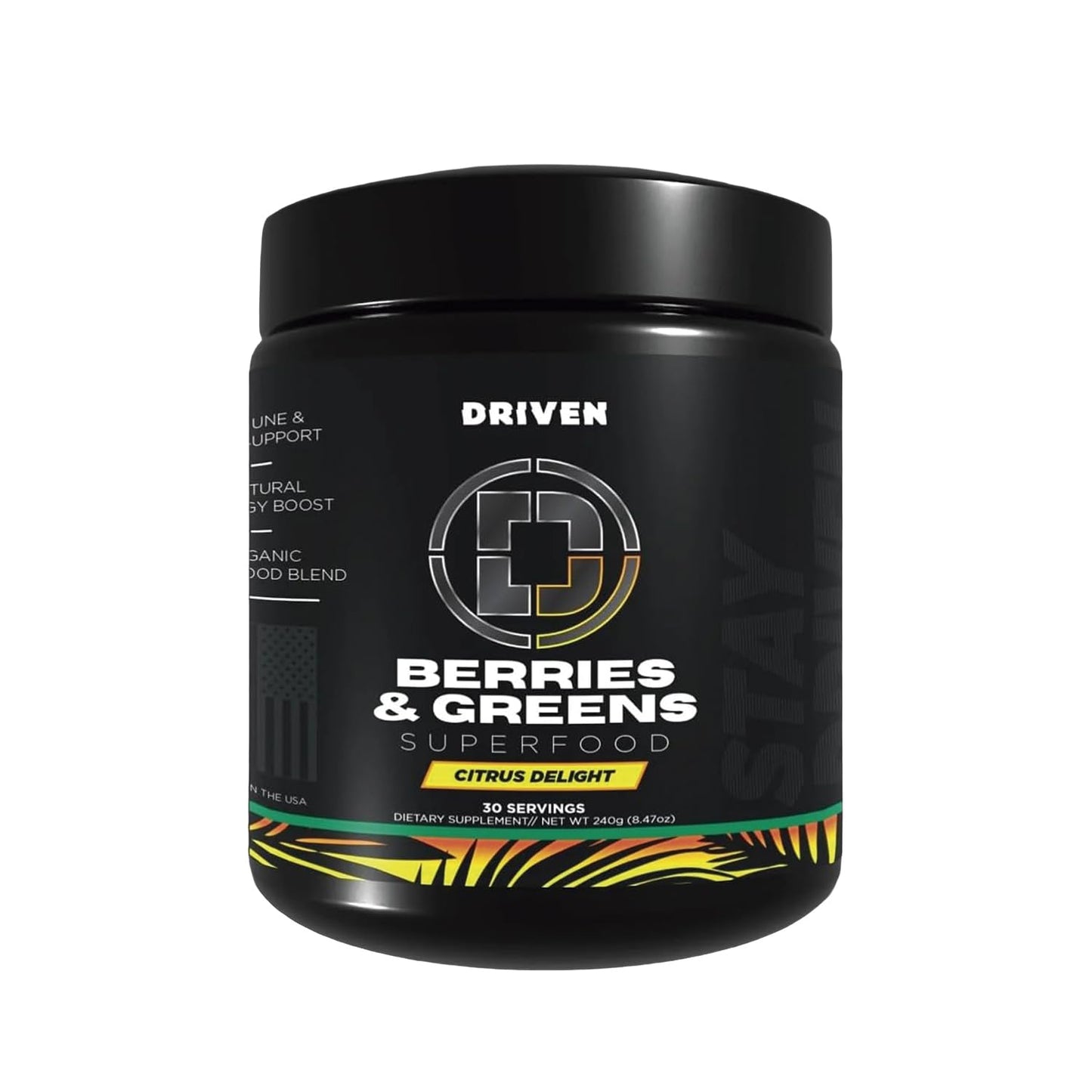 Driven Nutrition B&G Berries & Greens Superfood Powder, 8.47 Ounce