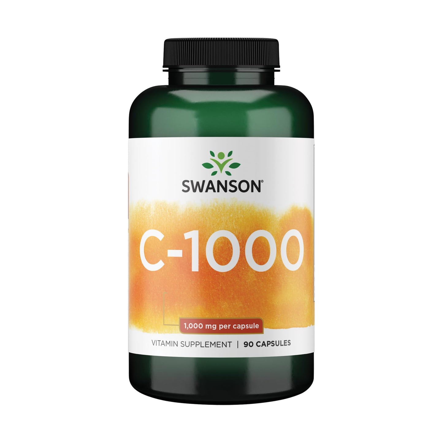 Swanson Vitamin C with Rose Hips 1000mg Capsule, 90 Count